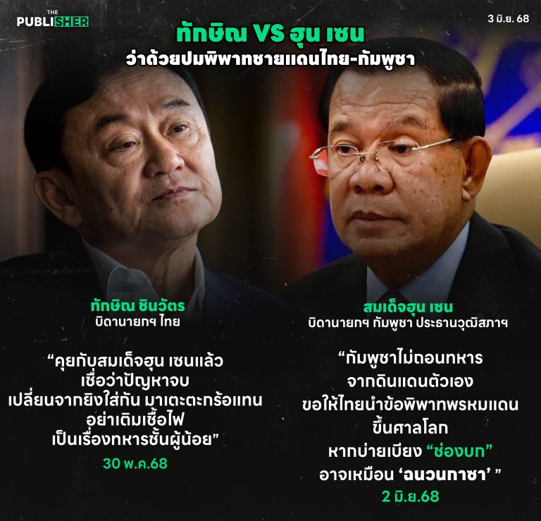 ทักษิณ VS ฮุน เซน ว่าด้วยปมพิพาทชายแดนไทย-กัมพูชา